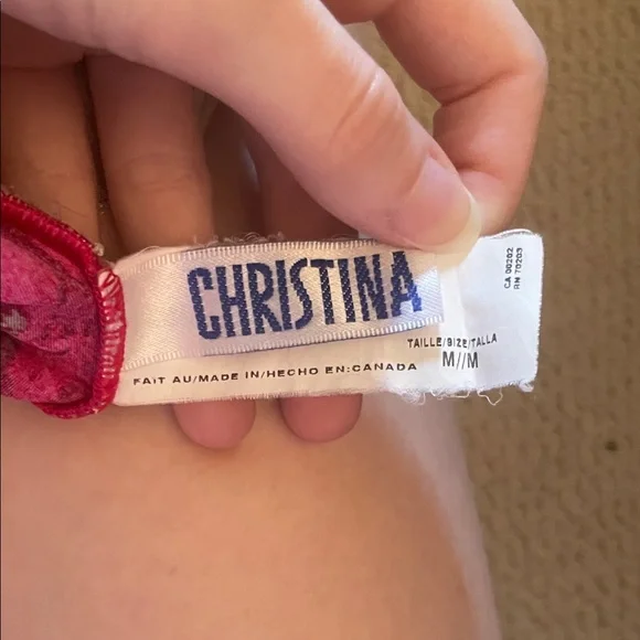 Pink Floral Halter Tankini Top - Picture 2 of 7